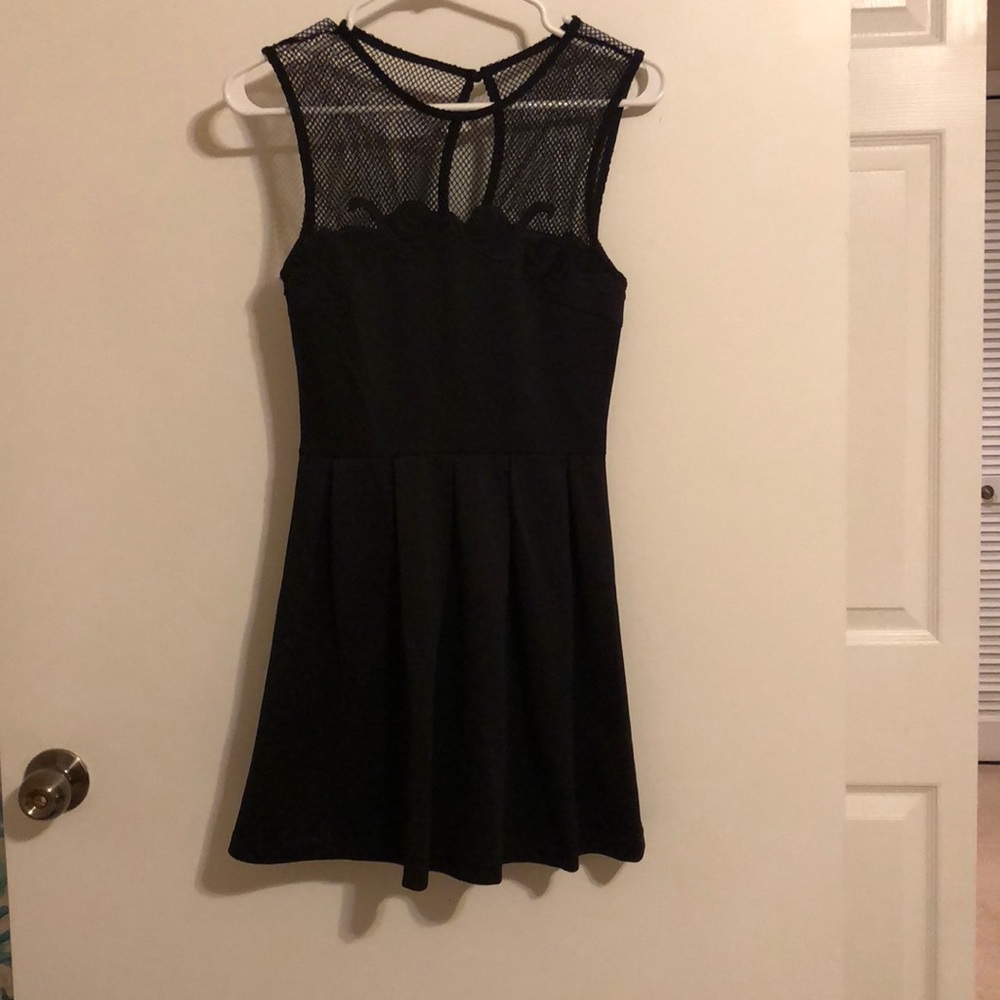 Black net dress